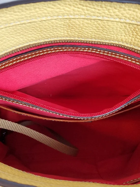 Dooney & Bourke Yellow Lexighton Tote w/Bag Charm - Picture 13 of 13